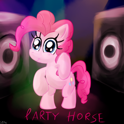 Size: 700x700 | Tagged: safe, artist:senx, pinkie pie, g4, female, party, solo, speaker