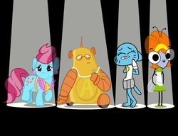Size: 1019x784 | Tagged: safe, artist:cartuneslover16, cup cake, g4, arpa default, crossover, mother's day, nicole watterson, robot and monster, the amazing world of gumball, the buzz on maggie