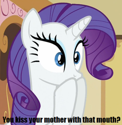 Size: 457x466 | Tagged: safe, rarity, g4, image macro, reaction image, solo