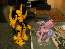 Size: 900x675 | Tagged: safe, princess celestia, g4, bionicle, crossover, lego, mata-nui, pinklestia, toy