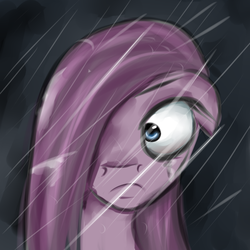 Size: 515x515 | Tagged: safe, artist:poenitentia, pinkie pie, g4, female, pinkamena diane pie, rain, solo