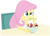 Size: 6000x4358 | Tagged: safe, artist:masem, fluttershy, human, equestria girls, g4, my little pony equestria girls, absurd resolution, background removed, eating, female, frown, fruit salad, krystal can't enjoy her sandwich, puffy cheeks, salad, simple background, sitting, solo, transparent background, vector, wide eyes