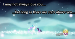 Size: 1024x540 | Tagged: safe, princess celestia, twilight sparkle, g4, god only knows, song reference, space, stars, the beach boys