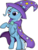 Size: 1802x2400 | Tagged: safe, artist:fuzon-s, trixie, pony, unicorn, g4, bipedal, brooch, cape, clothes, female, hat, jewelry, open mouth, rearing, simple background, solo, sonic channel, style emulation, transparent background, trixie's brooch, trixie's cape, trixie's hat, vector, yuji uekawa style