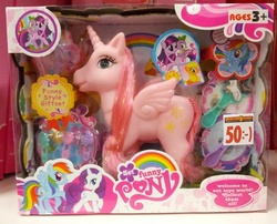 Size: 500x403 | Tagged: safe, applejack, rainbow dash, rarity, spike, twilight sparkle, alicorn, pony, g4, bootleg, funny style giftset, irl, photo, set funny pony, toy