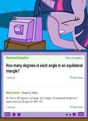 Size: 437x600 | Tagged: safe, twilight sparkle, g4, equilateral triangle, exploitable meme, math, triangle, tv meme