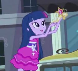 Size: 400x363 | Tagged: safe, screencap, twilight sparkle, equestria girls, g4, my little pony equestria girls, big crown thingy, clothes, cropped, cute, dress, element of magic, faic, fall formal outfits, happy, smiling, twiabetes, twilight ball dress