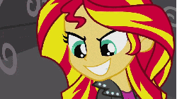 Size: 900x506 | Tagged: safe, edit, edited screencap, screencap, sunset shimmer, equestria girls, g4, my little pony equestria girls, animated, caption, female, solo
