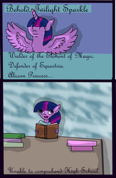 Size: 1500x2300 | Tagged: safe, artist:icefire11, twilight sparkle, anthro, equestria girls, g4, comic, derp, twilight sparkle (alicorn)