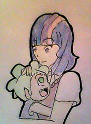 Size: 353x480 | Tagged: safe, artist:tunuki, spike, twilight sparkle, g4, hug, humanized, sketch, spikelove, traditional art