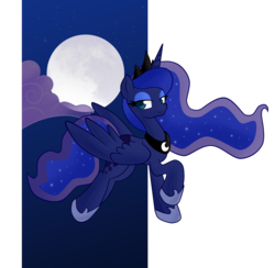 Size: 3081x3007 | Tagged: safe, artist:hidden-cat, princess luna, g4, female, moon, solo