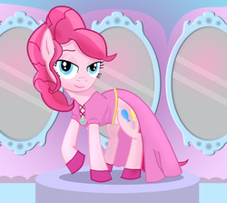 Size: 758x677 | Tagged: safe, artist:cybergrox, pinkie pie, g4, clothes, dress, female, solo