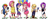 Size: 1315x500 | Tagged: safe, artist:xarakayx, applejack, fluttershy, pinkie pie, rainbow dash, rarity, twilight sparkle, g4, ball, balloon, bandaid, book, clothes, cute, dashabetes, diapinkes, flower, football, humanized, jackabetes, mane six, raribetes, shyabetes, sports, sweater, sweatershy, twiabetes, younger