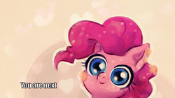 Size: 1497x839 | Tagged: safe, artist:lizombie, pinkie pie, earth pony, pony, g4, bust, female, looking at you, portrait, smiling, solo