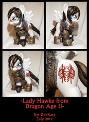 Size: 4245x5786 | Tagged: safe, artist:deekary, absurd resolution, customized toy, dragon age, hawke, ponified, toy