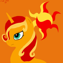 Size: 1000x1000 | Tagged: safe, artist:satu-ra, sunset shimmer, pony, unicorn, g4, cutie mark, female, solo