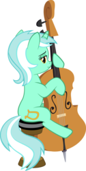 Size: 3999x7921 | Tagged: safe, artist:lykas13, lyra heartstrings, pony, unicorn, g4, absurd resolution, cello, female, lidded eyes, musical instrument, simple background, sitting, solo, stool, transparent background, vector
