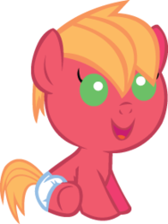 Size: 216x288 | Tagged: safe, artist:schwarzekatze4, big macintosh, earth pony, pony, g4, alternate universe, baby, baby macintosh, baby pony, colt, colt big macintosh, diaper, foal, harmony-verse, male, simple background, solo, transparent background, vector, young, younger