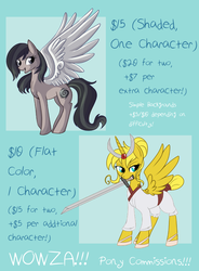 Size: 600x817 | Tagged: safe, artist:lulubell, oc, oc only, alicorn, pony, advertisement, alicorn oc, commission, commission info