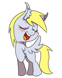 Size: 400x500 | Tagged: safe, artist:30clock, derpy hooves, pegasus, pony, g4, female, mare, pixiv, solo