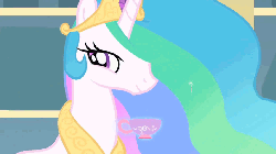 Size: 854x480 | Tagged: safe, screencap, princess celestia, a bird in the hoof, g4, animated, animation error, cup, eyes, female, solo