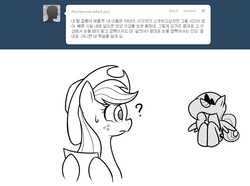 Size: 933x696 | Tagged: safe, applejack, alicorn, pony, g4, applejack-kor, korean, statue, tumblr, woona