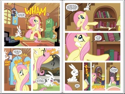 Size: 1244x942 | Tagged: safe, idw, official comic, angel bunny, fluttershy, g4, spoiler:comic, comic, idw advertisement, preview