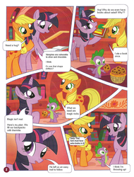 Size: 758x1000 | Tagged: safe, artist:limeylassen, edit, applejack, spike, twilight sparkle, dragon, earth pony, pony, unicorn, vampire, g4, german comic, comic, female, funtimes in ponyland, horn, male, mare, no way too far, parody, twilight is a lion, unicorn twilight, wat