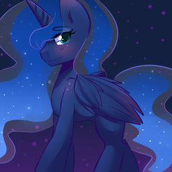 Size: 500x500 | Tagged: safe, artist:camellia, princess luna, g4, female, solo