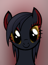 Size: 400x538 | Tagged: safe, artist:shadow dash, nargacuga, pony, monster hunter, ponified, smiling, solo