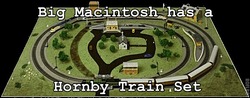 Size: 650x254 | Tagged: safe, big macintosh, earth pony, pony, g4, headcanon, hornby, male, stallion, train set