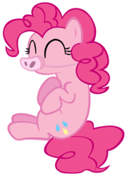 Size: 1500x2049 | Tagged: safe, artist:purplefairy456, pinkie pie, pig, baby cakes, g4, female, oink oink oink, pig nose, piggie pie, simple background, solo, tail, tail stand, transparent background, vector