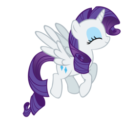 Size: 1912x1843 | Tagged: safe, artist:purplefairy456, rarity, alicorn, pony, g4, 2016, alicornified, eyes closed, female, horn, mare, princess rarity, race swap, raricorn, simple background, solo, spread wings, transparent background, vector, wings
