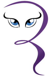 Size: 758x1127 | Tagged: safe, artist:purplefairy456, rarity, g4, suited for success, logo, rarity logo, simple background, transparent background, vector