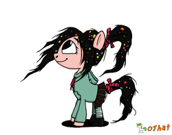 Size: 7200x5664 | Tagged: safe, artist:ojhat, absurd resolution, ponified, sugar rush, vanellope von schweetz, wreck-it ralph