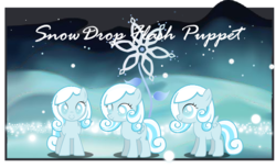 Size: 683x417 | Tagged: safe, artist:mare--in--the--moon, oc, oc only, oc:snowdrop, puppet, puppet rig