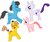 Size: 975x820 | Tagged: safe, artist:rongothepony, earth pony, mew, mewtwo, pikachu, pony, unicorn, wobbuffet, crossover, pokémon, ponified