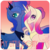 Size: 600x600 | Tagged: safe, artist:6hiko, princess cadance, princess luna, g4, pixiv