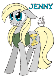 Size: 699x961 | Tagged: safe, artist:kiddysa-bunnpire, pony, doctor who, jenny the doctor's daughter, ponified, solo