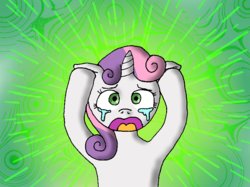 Size: 799x599 | Tagged: safe, artist:merkleythedrunken, sweetie belle, g4, crying, female, solo