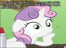 Size: 685x500 | Tagged: safe, screencap, sweetie belle, pony, unicorn, g4, female, solo