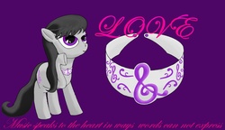 Size: 1366x786 | Tagged: safe, artist:fanglore17, octavia melody, g4, clef, element of harmony, solo