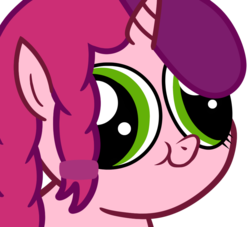 Size: 900x818 | Tagged: safe, oc, oc only, oc:marker pony, pony, unicorn, bust, derp, hey you, portrait, simple background, smiling, solo, transparent background
