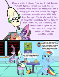 Size: 1280x1665 | Tagged: safe, artist:abigail m., rainbow dash, robot, friendship is magic, g4, bugs bunny, equestria girls drama, incorrect leg anatomy, long description, male, ogo, rant in the description, robot and monster, tl;dr