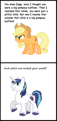 Size: 500x1072 | Tagged: safe, applejack, shining armor, earth pony, pony, unicorn, g4, female, futurama, male, mare, stallion