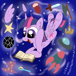 Size: 500x500 | Tagged: safe, artist:ziemniax, twilight sparkle, alicorn, pony, g4, 30 minute art challenge, book, female, mare, reading, twilight sparkle (alicorn)