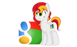 Size: 2700x1650 | Tagged: safe, artist:mellonshow, pony, google, ponified, solo