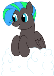 Size: 675x943 | Tagged: artist needed, safe, oc, oc only, pegasus, pony, cloud, happy, open mouth