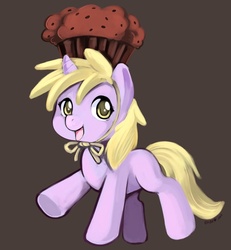 Size: 720x779 | Tagged: safe, artist:ende26, dinky hooves, g4, female, muffin, simple background, solo