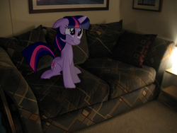 Size: 3072x2304 | Tagged: safe, artist:statoose, twilight sparkle, g4, couch, dark, light, ponies in real life, sitting, vector